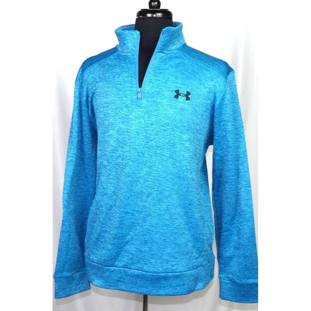 Under Armour Cold Gear Light Blue Collared 1/4 Zip Sweatshirt Jacket‎ Men's LRG